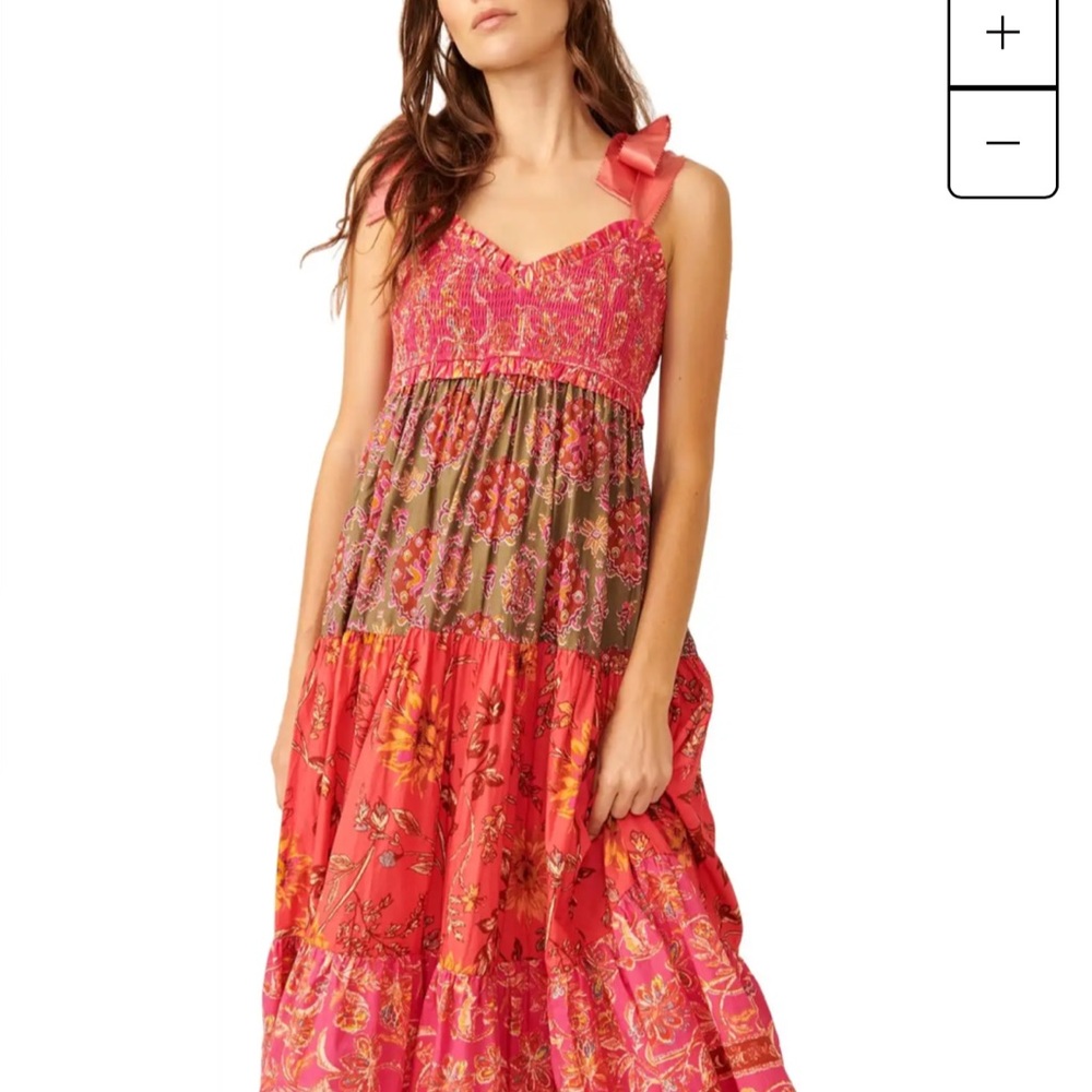 Free People - Bluebell Maxi Dress in Magenta Combo